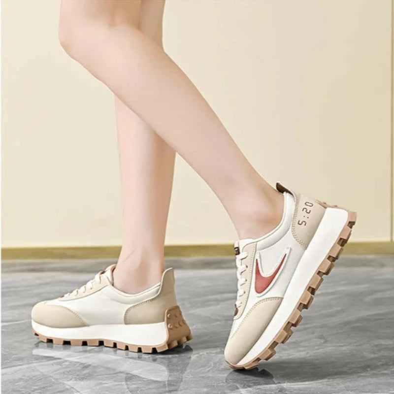 Women's Casual Flat Sneakers - Lightweight Breathable Shoes