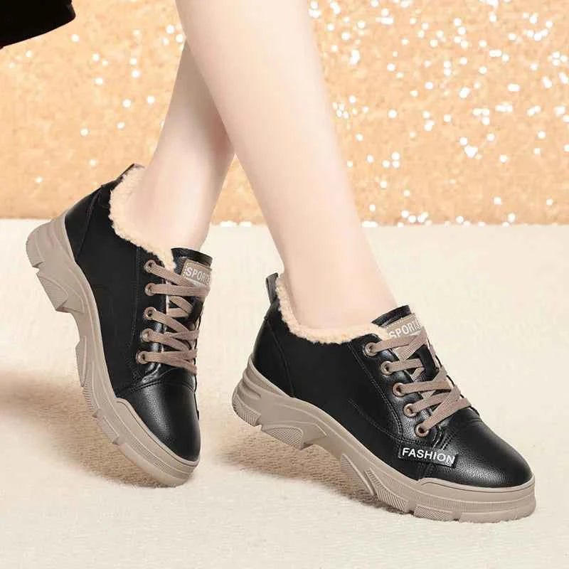 Women's Platform Sneakers - Thick Sole Non-Slip Shoes