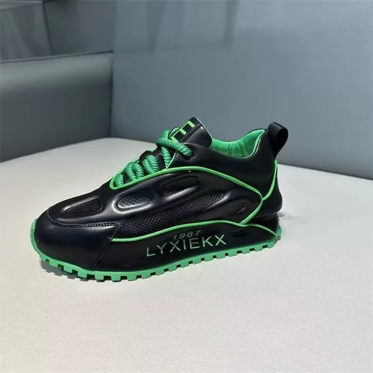 WaDFCD Men's Chunky Platform Sneakers Height Increasing Casual Shoes