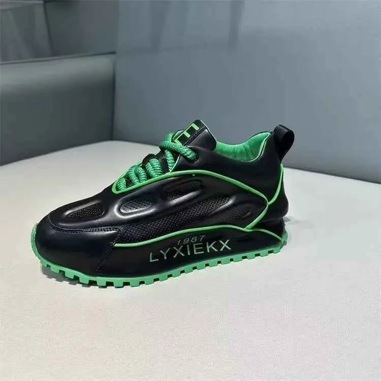 WaDFCD Men's Chunky Platform Sneakers Height Increasing Casual Shoes