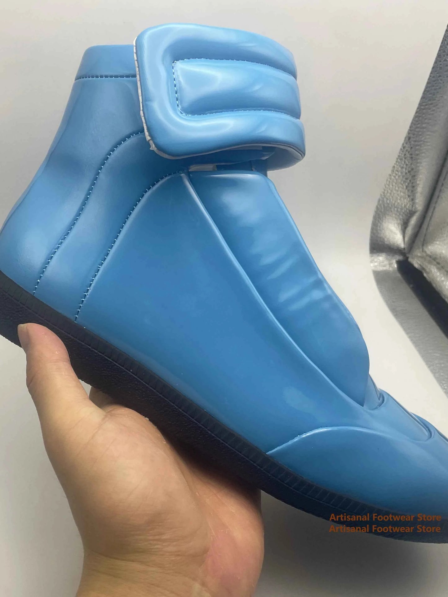 Men's Designer High-Top Leather Sneakers - Premium Ankle Boots