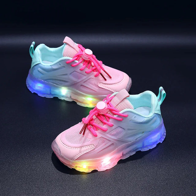 Kids Light Up Sneakers - Breathable Anti-Slip Sports Shoes