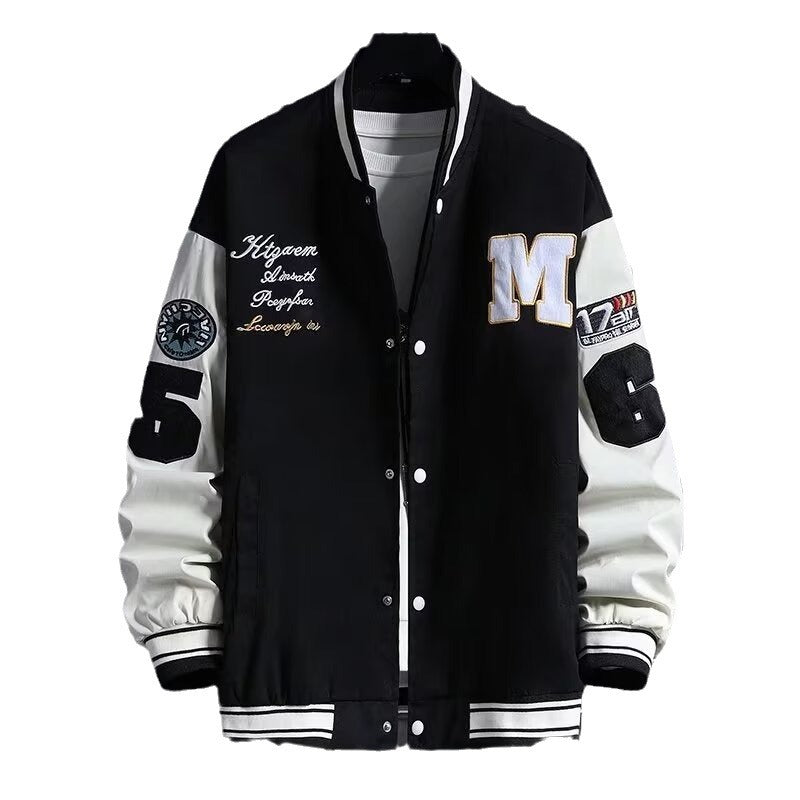 Men's Baseball Jacket - Letter Print Streetwear - SlayGood
