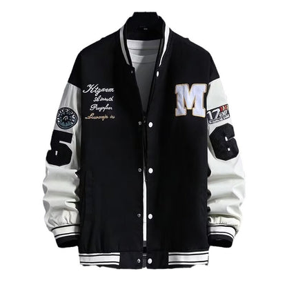 Men's Baseball Jacket - Letter Print Streetwear - SlayGood