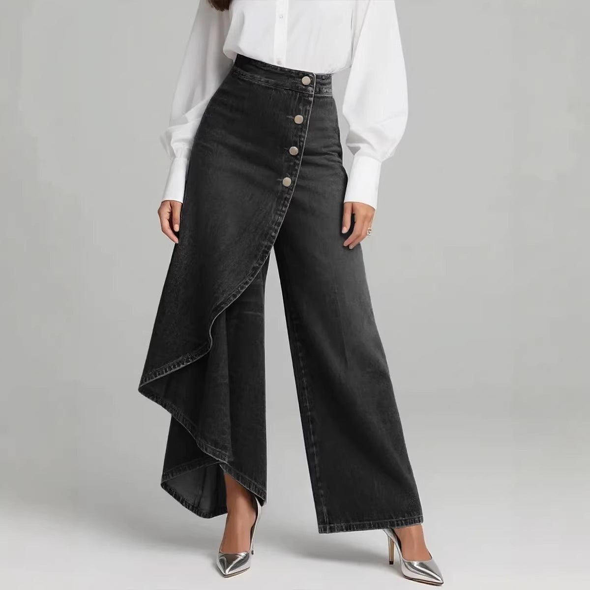 Wide Leg Pants - High Waist Straight Trousers - SlayGood