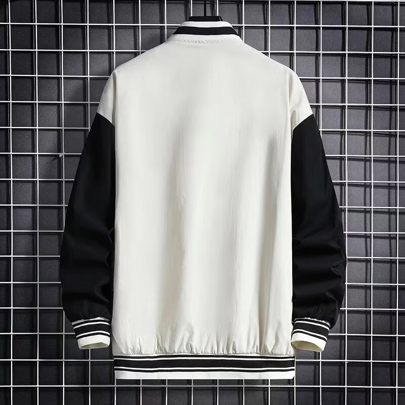 Men's Baseball Jacket - Letter Print Streetwear - SlayGood