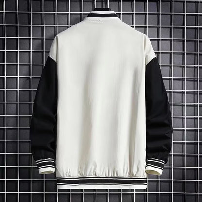 Men's Baseball Jacket - Letter Print Streetwear - SlayGood