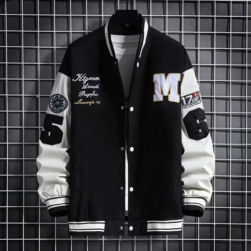 Men's Baseball Jacket - Letter Print Streetwear - SlayGood