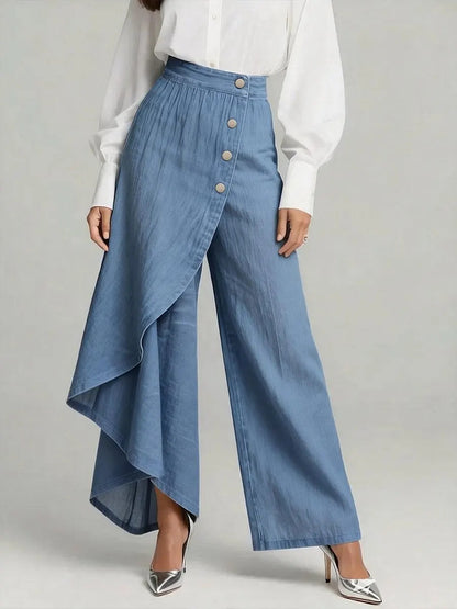 Wide Leg Pants - High Waist Straight Trousers - SlayGood