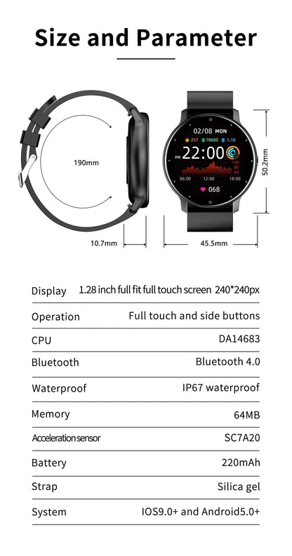 LIGE Smart Watch BW0223 Waterproof Fitness Tracker for Men & Women