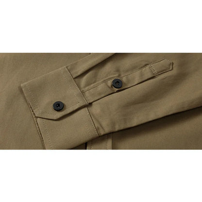 Men's Cotton Business Casual Shirt - Long Sleeve Solid - SlayGood