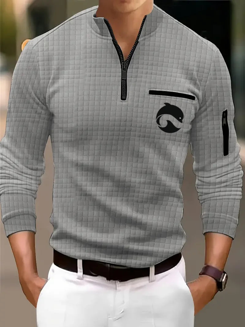 Men's V-Neck Print Shirt - Lightweight Short Sleeve Casual - SlayGood