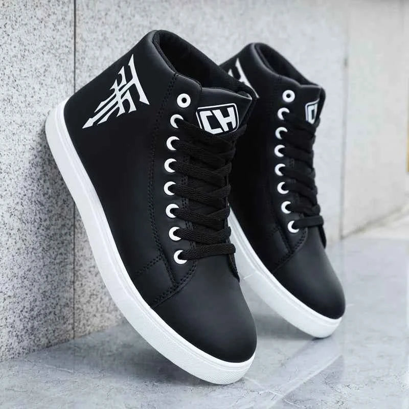Men's High-Top Sports Sneakers - Casual Skate Shoes
