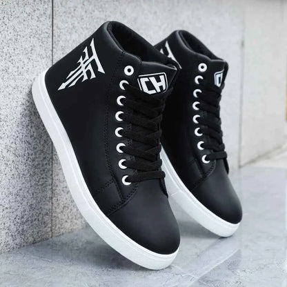 Men's High-Top Sports Sneakers - Casual Skate Shoes