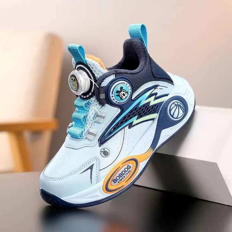 BOELOKTH Boys Basketball Shoes High-Top Anti-Slip Sports Sneakers