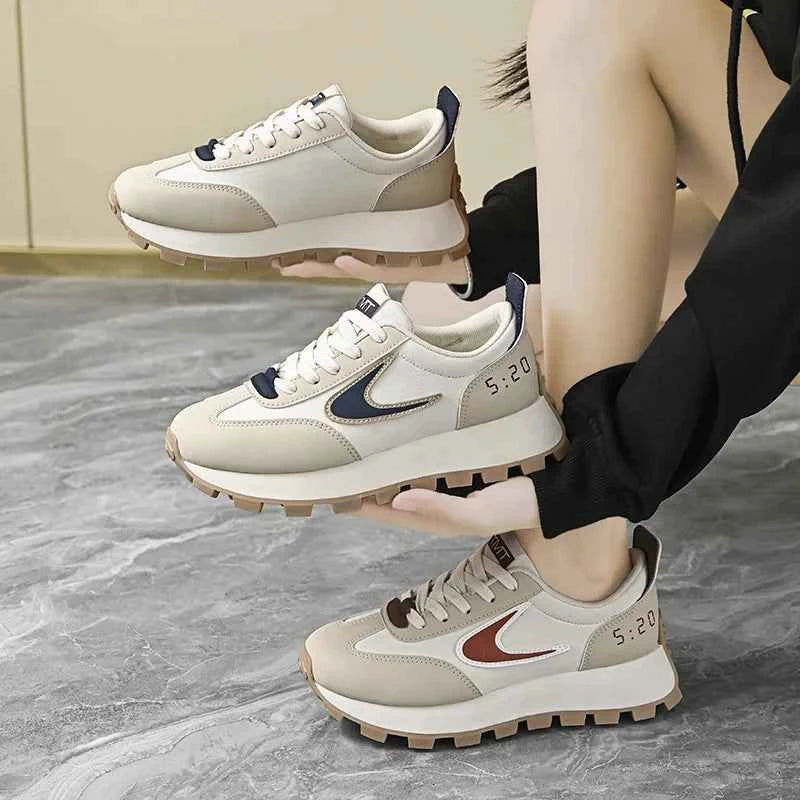 Women's Casual Flat Sneakers - Lightweight Breathable Shoes