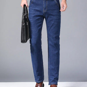 Men's Slim Fit Business Jeans - Stretch Casual Denim - SlayGood