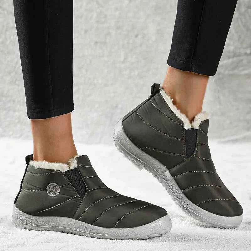 Men's Winter Fur-Lined Ankle Shoes - Warm Slip-On Sneakers