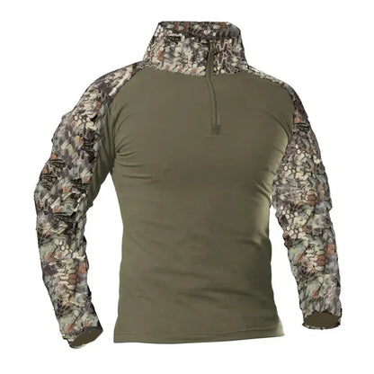 Men's Tactical Long Sleeve Shirt - Military Outdoor Tee - SlayGood