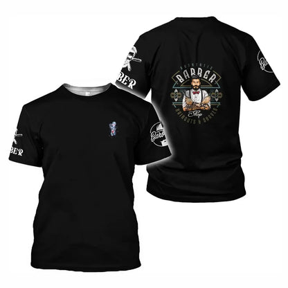 Barber Shop 3D Graphic T-Shirt for Men - SlayGood