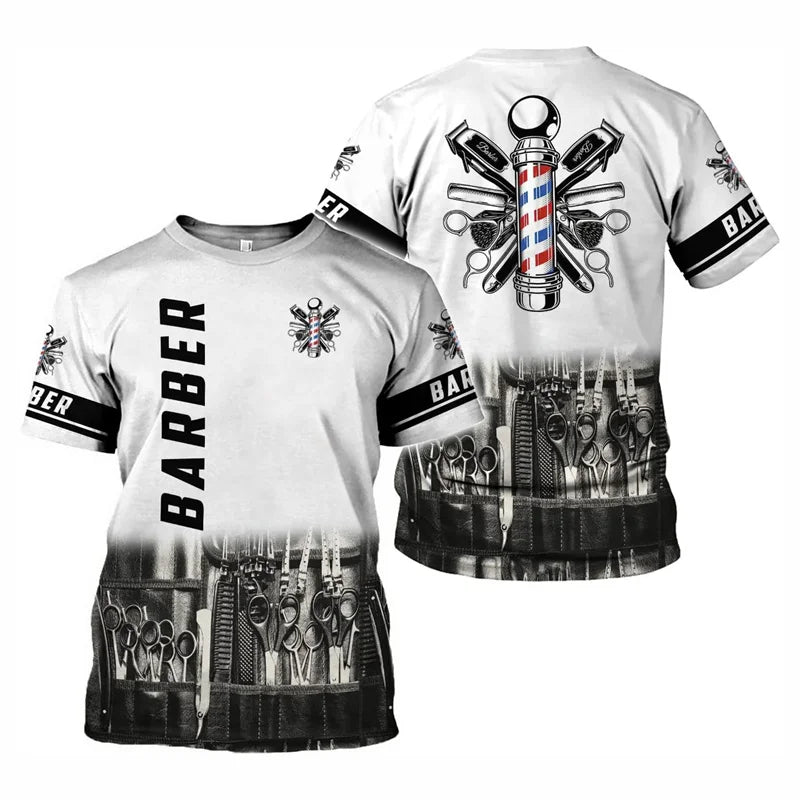 Barber Shop 3D Graphic T-Shirt for Men - SlayGood