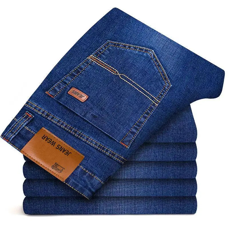 Men's Slim Straight Jeans - Casual Ankle Length Denim - SlayGood