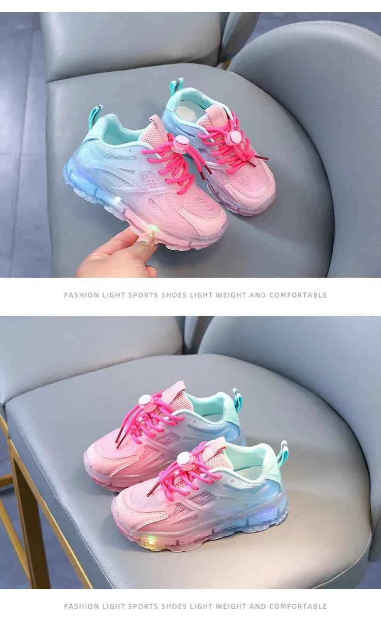 Kids Light Up Sneakers - Breathable Anti-Slip Sports Shoes