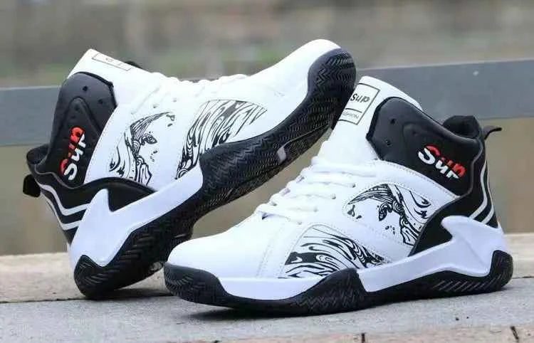 Men's Waterproof High-Top Sneakers - Non-Slip Sports Shoes