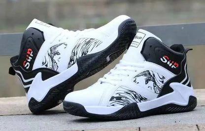 Men's Waterproof High-Top Sneakers - Non-Slip Sports Shoes