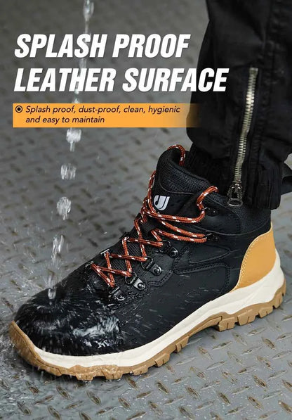 Men's Steel Toe Safety Work Boots - Lightweight Industrial Shoes