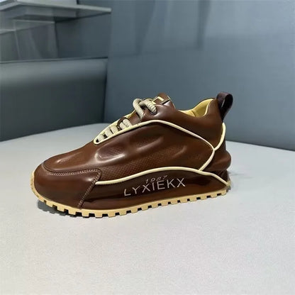 WaDFCD Men's Chunky Platform Sneakers Height Increasing Casual Shoes