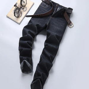 Men's Stretch Straight Jeans - Slim Fit Business Denim - SlayGood