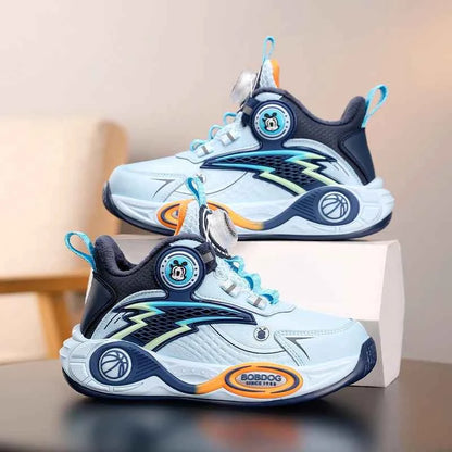 BOELOKTH Boys Basketball Shoes High-Top Anti-Slip Sports Sneakers
