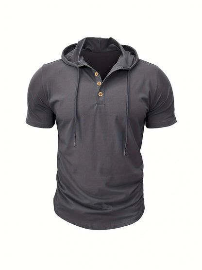 Men's Hooded Fitness T-Shirt - Breathable Athletic Tee - SlayGood