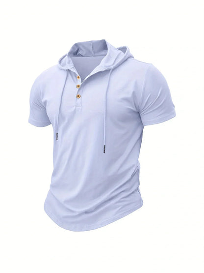 Men's Hooded Fitness T-Shirt - Breathable Athletic Tee - SlayGood