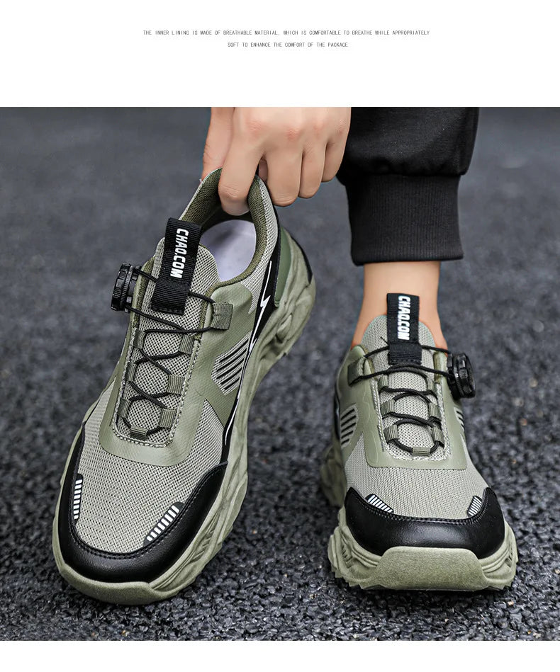 Men's Platform Running Sneakers - Breathable Sports Shoes