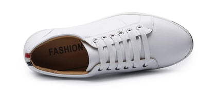 Men's Casual Leather Sneakers - Breathable Walking Shoes