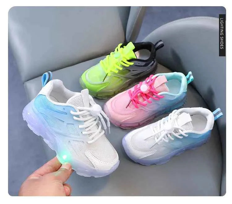 Kids Light Up Sneakers - Breathable Anti-Slip Sports Shoes