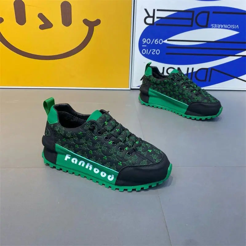 WaDFCD Men's Chunky Platform Sneakers Height Increasing Casual Shoes