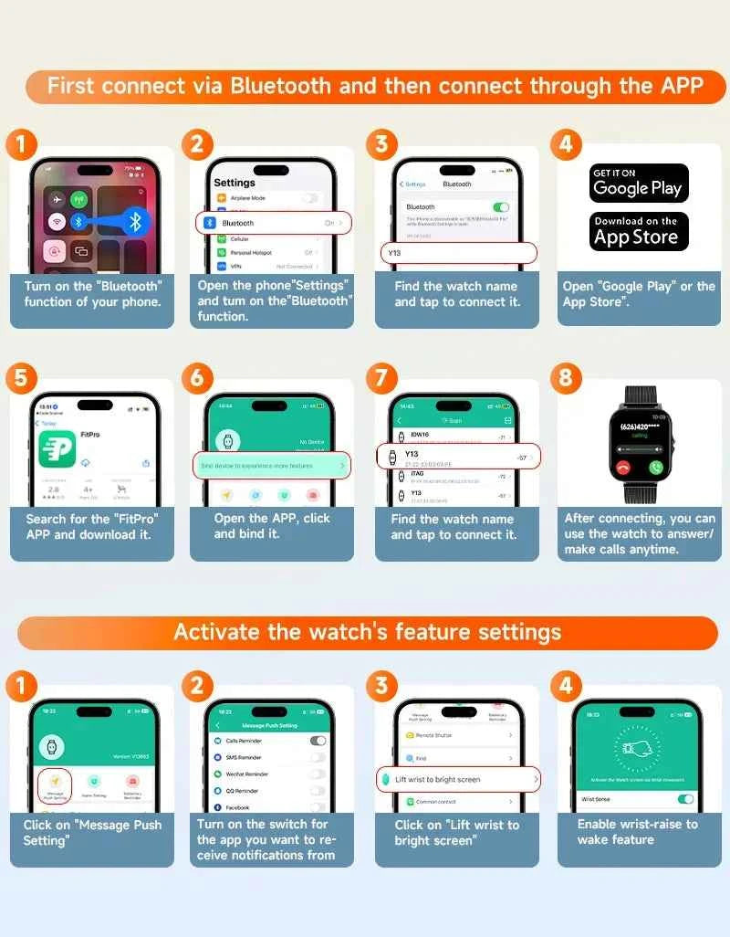 Android Smart Watch 1.44" Bluetooth Call Magnetic Charging