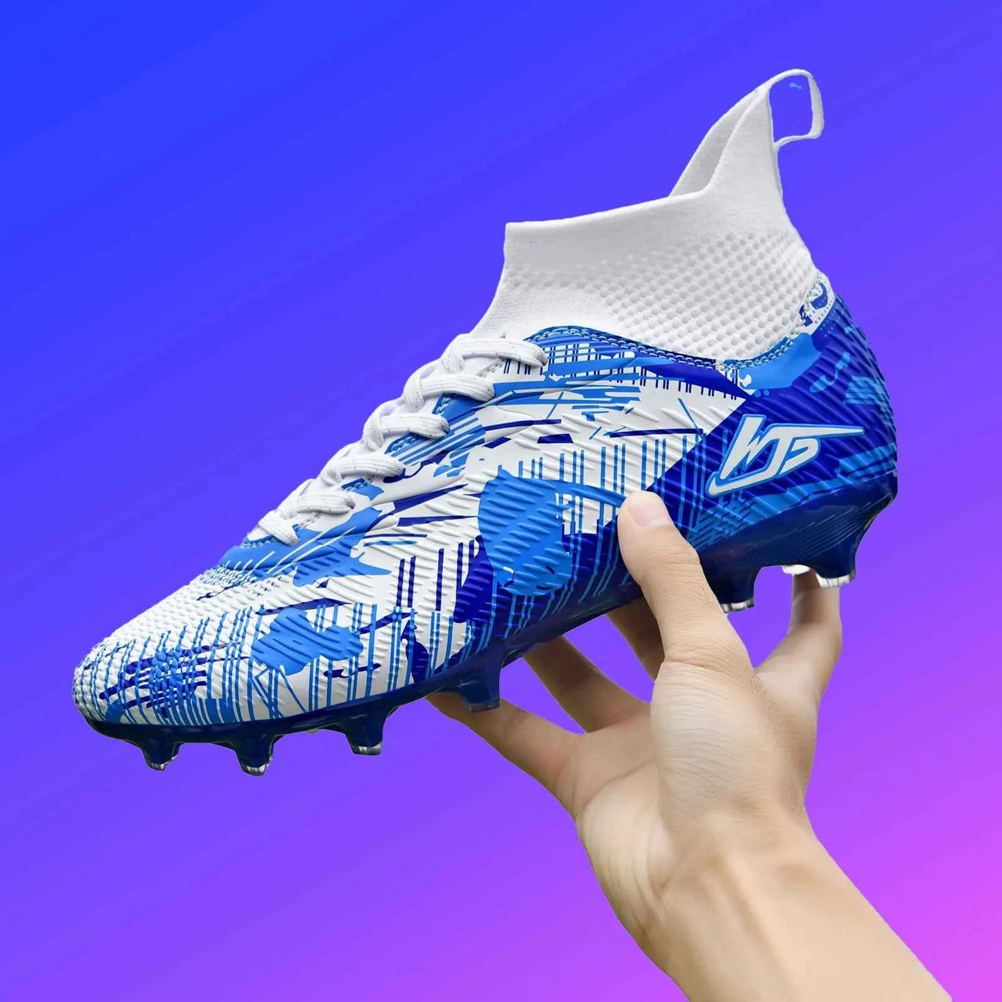 Men's Soccer Shoes TF/FG Football Boots Long Spikes Turf Cleats