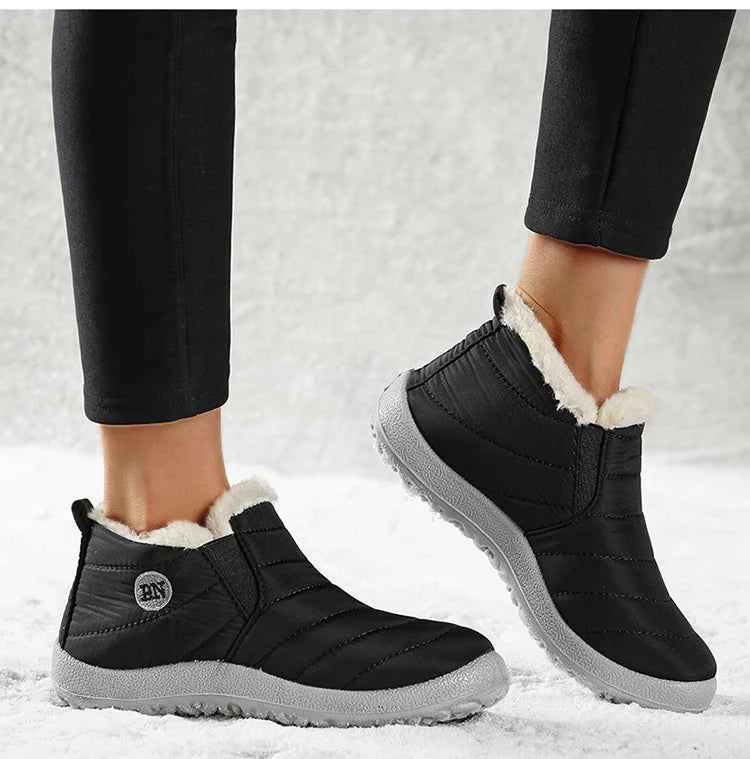 Men's Winter Fur-Lined Ankle Shoes - Warm Slip-On Sneakers