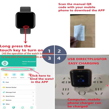 Bluetooth Smart Watch Fitness Tracker