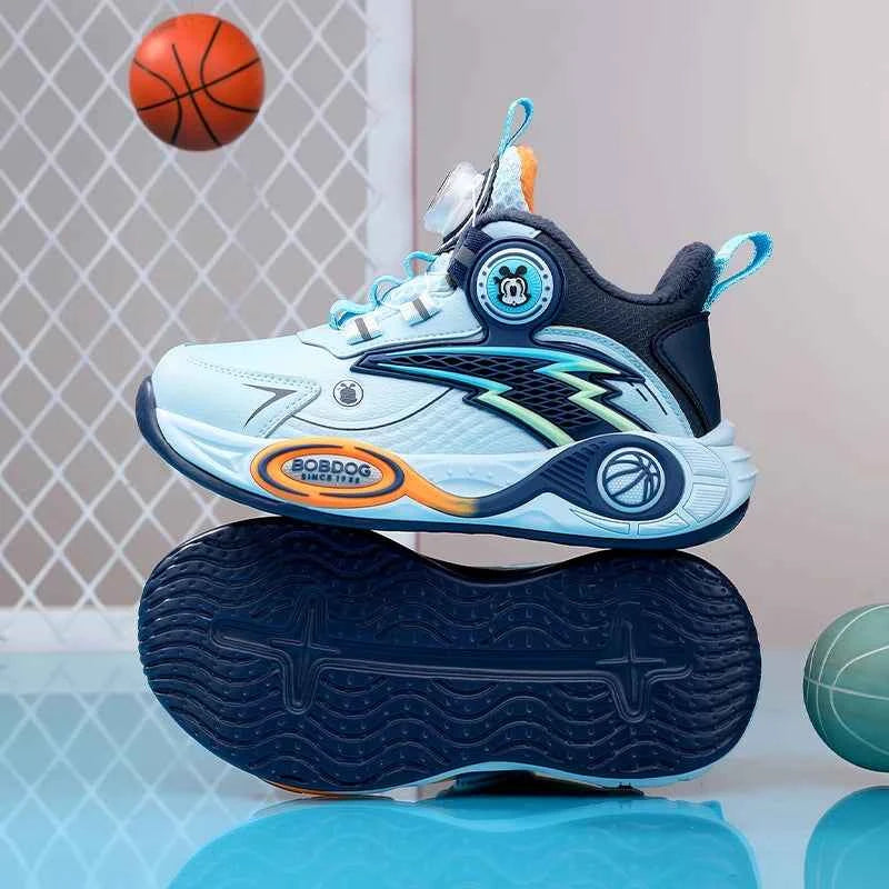 BOELOKTH Boys Basketball Shoes High-Top Anti-Slip Sports Sneakers