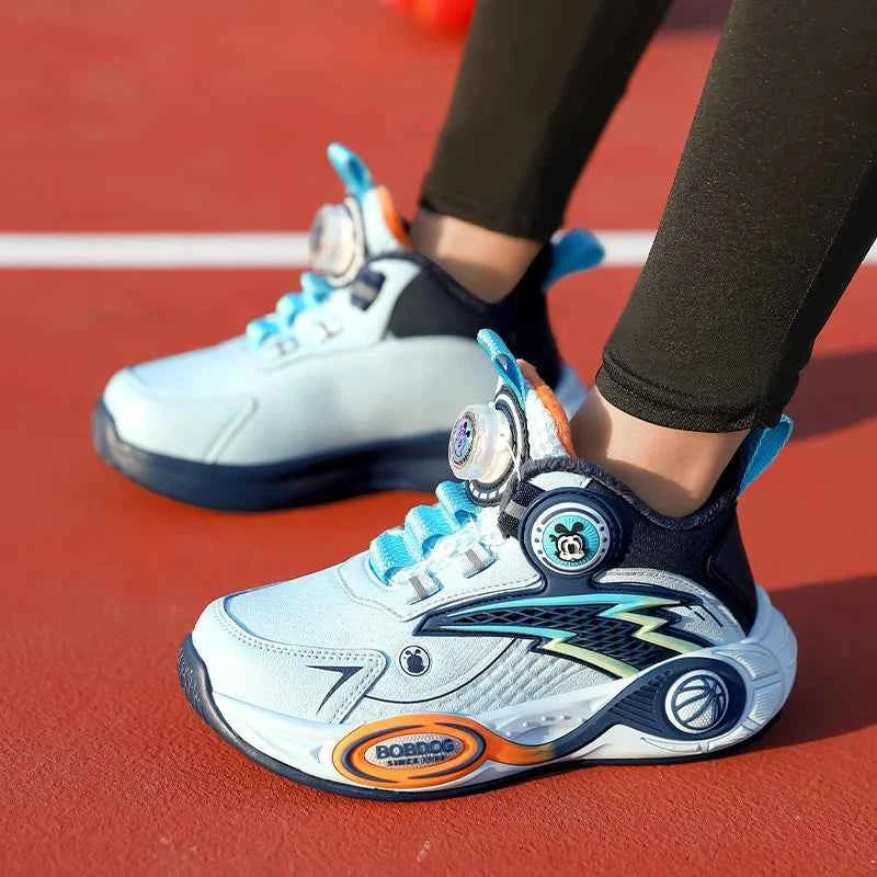 BOELOKTH Boys Basketball Shoes High-Top Anti-Slip Sports Sneakers