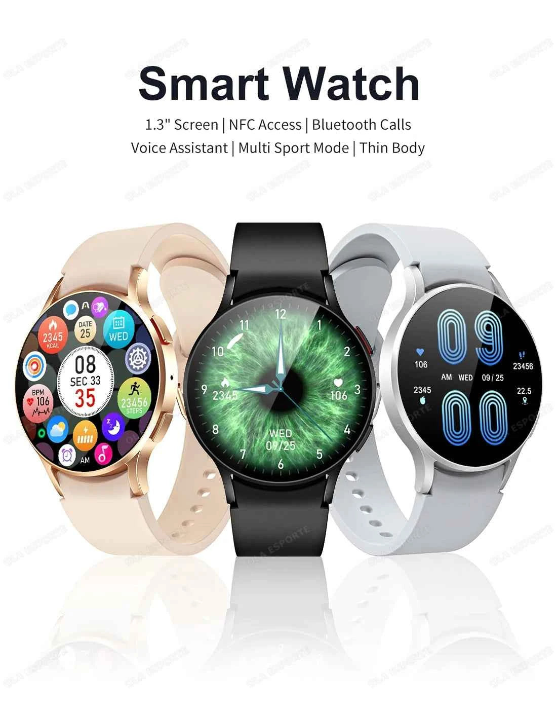 Women's Smart Watch GPS Bluetooth Call Voice Assistant Health Monitor