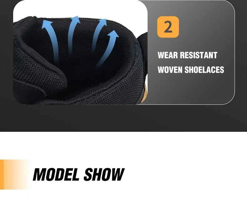 Men's Steel Toe Safety Work Boots - Lightweight Industrial Shoes