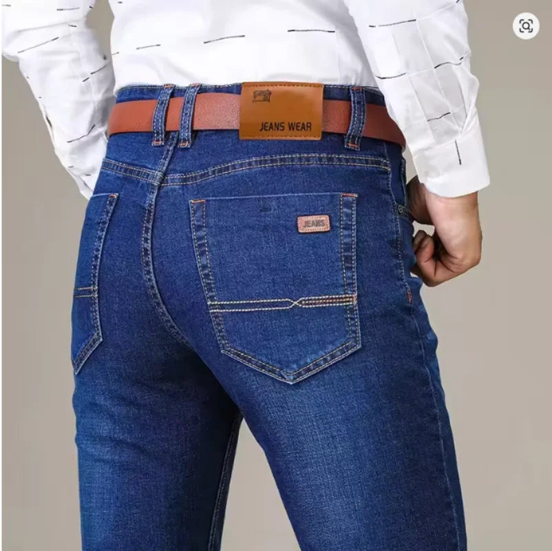 Men's Loose Fit Jeans - Casual Stretch Denim - SlayGood