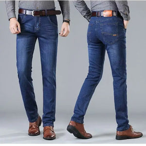 Men's Slim Straight Jeans - Stretch Casual Denim - SlayGood