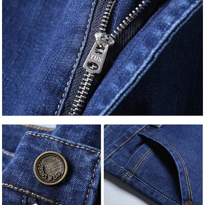 Men's Business Casual Jeans - Classic Slim Fit Denim - SlayGood